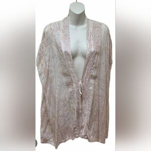 Victoria's Secret Cream and Pink Kimono